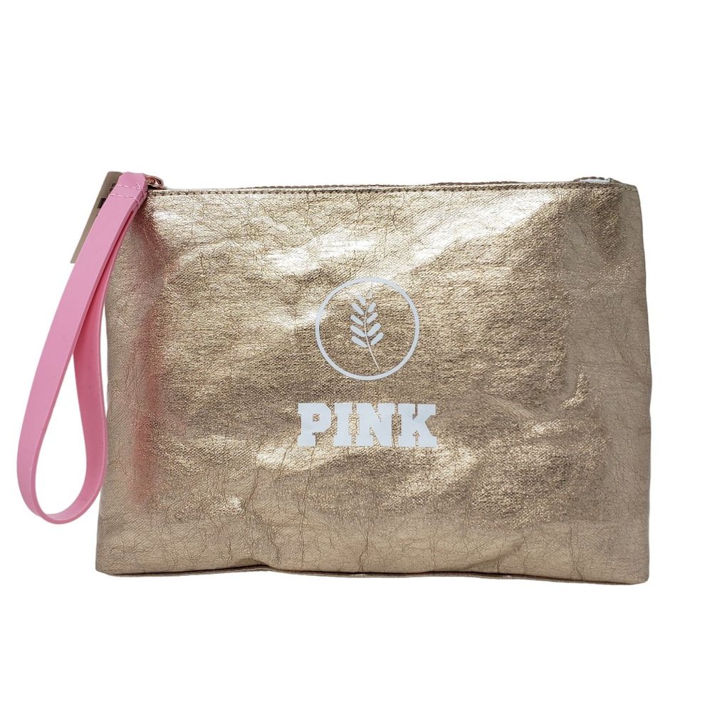 Victoria’s Secret PINK BEAUTY MAKEUP OAT BAG CASE COLLECTION WRISTLET AUTHENTIC